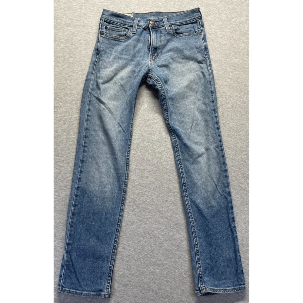 Hollister Skinny Jeans Mens 28x30 (Fits 29x30) Blue Authentic Denim Stretch Logo